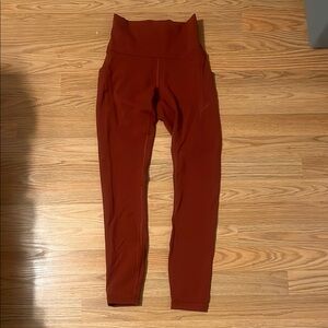 Lululemon Athletica High-Waisted Red Leggings